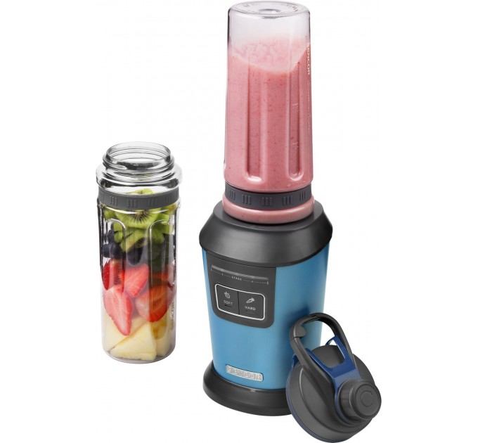 Блендер для смузи Sencor стационарный 800Вт, 2 емкости, чаша-600мл, титановые лезвия, синий