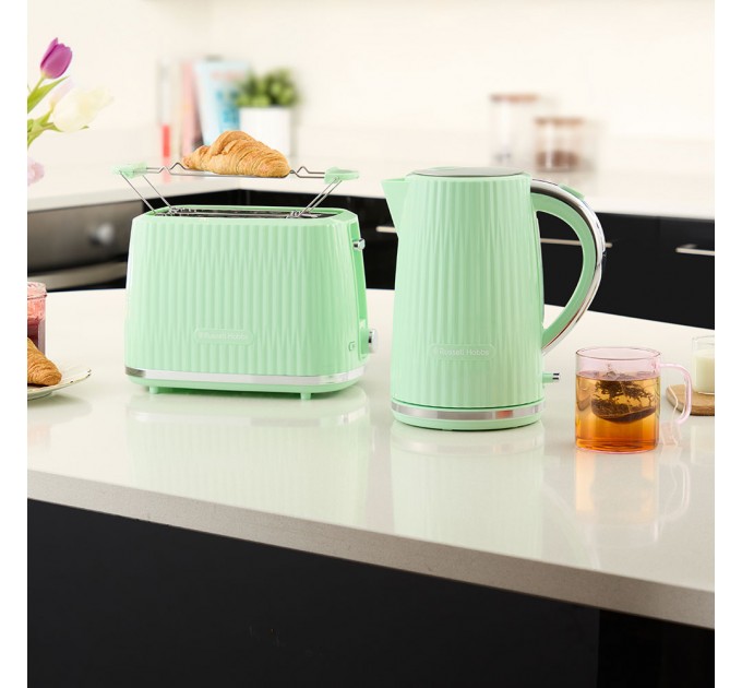Тостер Russell Hobbs Eden 800Вт, пластик, підігрів,разморозка, фісташковий
