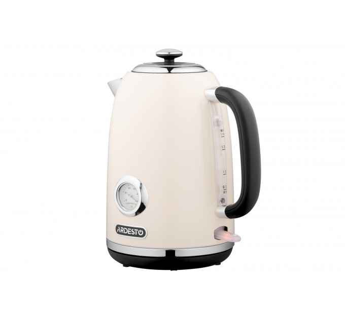 Електрочайник ARDESTO Vintage Dream 1.8л, Strix, метал, бежевий глянцевий