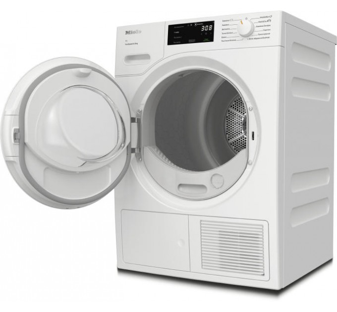Сушильная машина Miele TWC 640 WP тепловой насос, 8кг, A+++, 64.3см, дисплей, инвертор, люк черный, белый