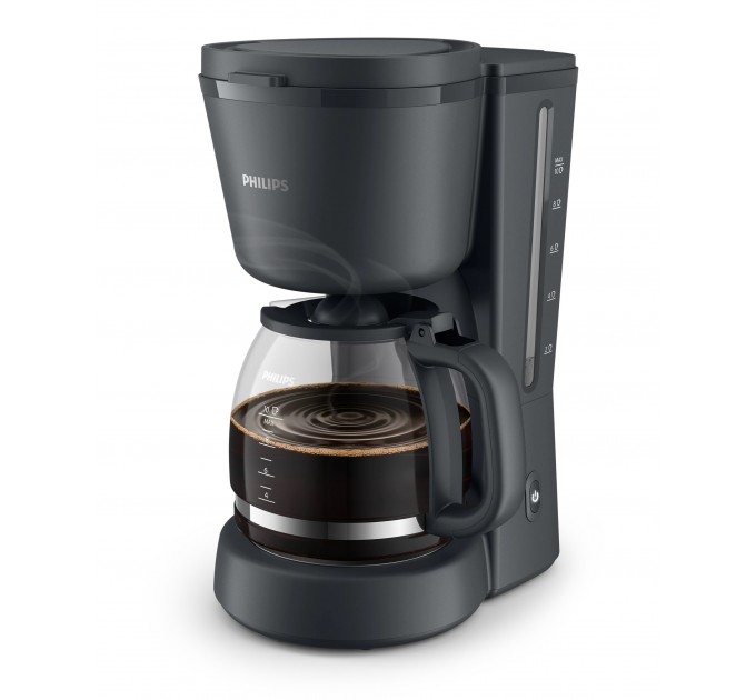Кофеварка Philips Essentials Collection, 1.38л, молотый, поддержка температуры, темно серый
