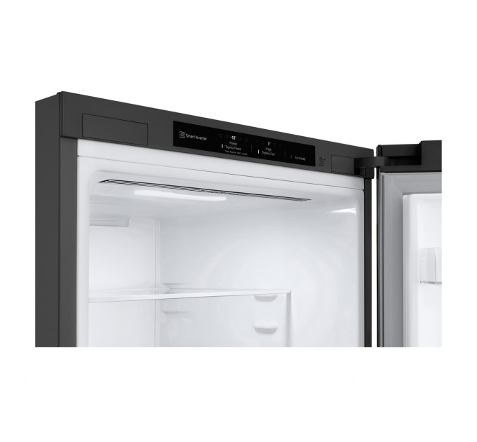 Холодильник LG с нижн. мороз., 186x60х68, холод.отд.-234л, мороз.отд.-107л, 2дв., E, NF, инв., диспл внутр., зона св-ти, серый темный