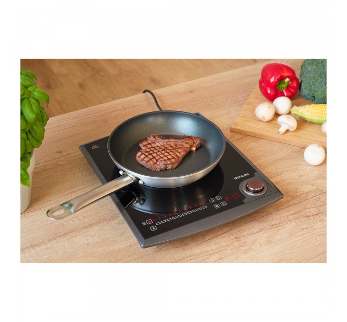 Плитка настільна Sencor індукційна , комф. - 1, 2кВт, управл - сенсорно-мех., чорний