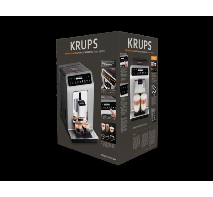 Кофемашина Krups Evidence 2.3л, зерно, автомат.капучинатор, OLED диспл, авторецептов - 19, серо - черный