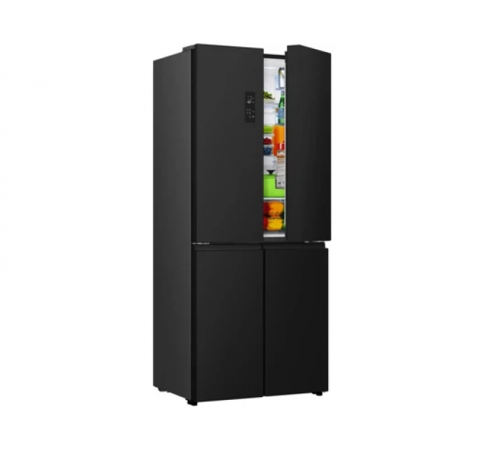 Холодильник SBS Gorenje, 190х65х80см, 4 дв.,286(149)л, А+, NoFrost+, Инвертор , Зона св-ти, дисплей, Черный