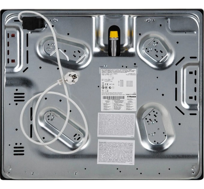 Варочная поверхность Hansa газ на стекле, 59см, чугун, черный