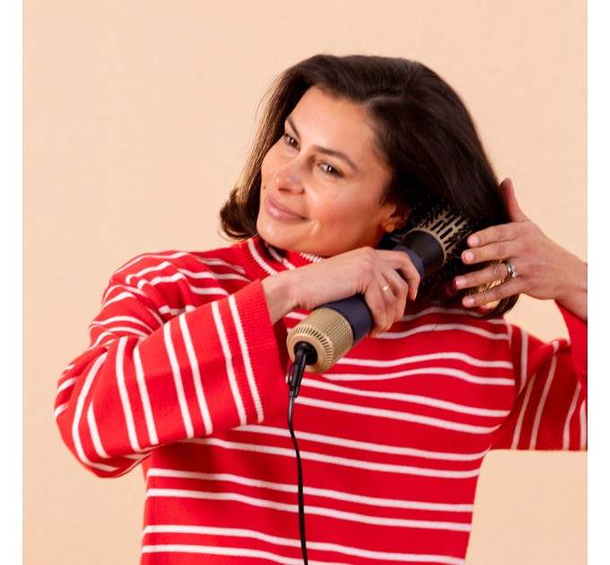 Фен-щетка Remington Sapphire Luxe, 1000Вт, режимов-2, иониз-я, хол. Обдув, керамика, сапфировый