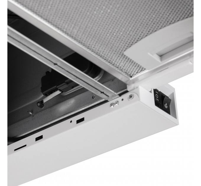 Вытяжка ARDESTO телескопическая, 60см, 700м3ч, метал, 2х1Вт LED, кнопочное, белый