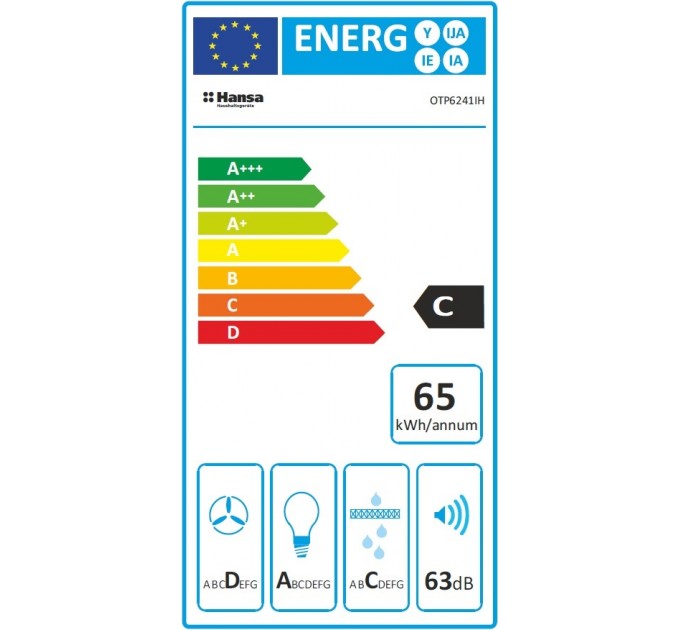 Вытяжка Hansa встраиваемая, 60см, 417м3ч, нерж