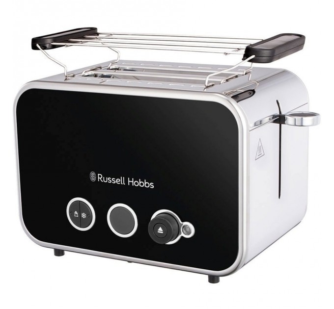 Тостер Russell Hobbs Distinctions 2-Slice 1670Вт, підігрів, розморожування, пластик, чорний