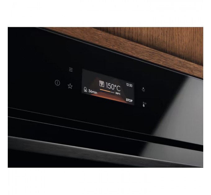 Духова шафа Electrolux електрична, 72л, A+, дисплей, конвекція, піроліз, телескопічні напрямні, чорний