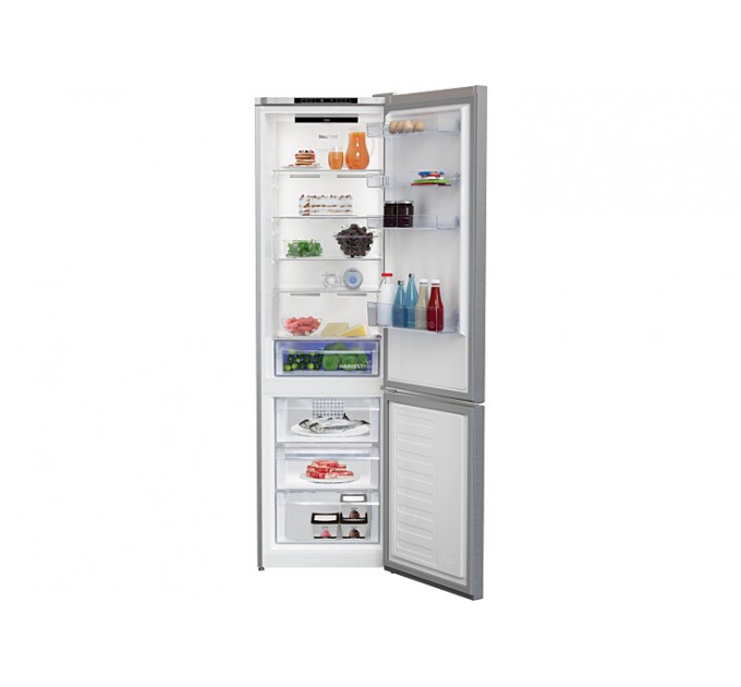 Холодильник Beko з нижн. мороз., 203x60x67, xолод.відд.-253л, мороз.відд.-109л, 2дв., А++, NF, HarvestFresh, нерж