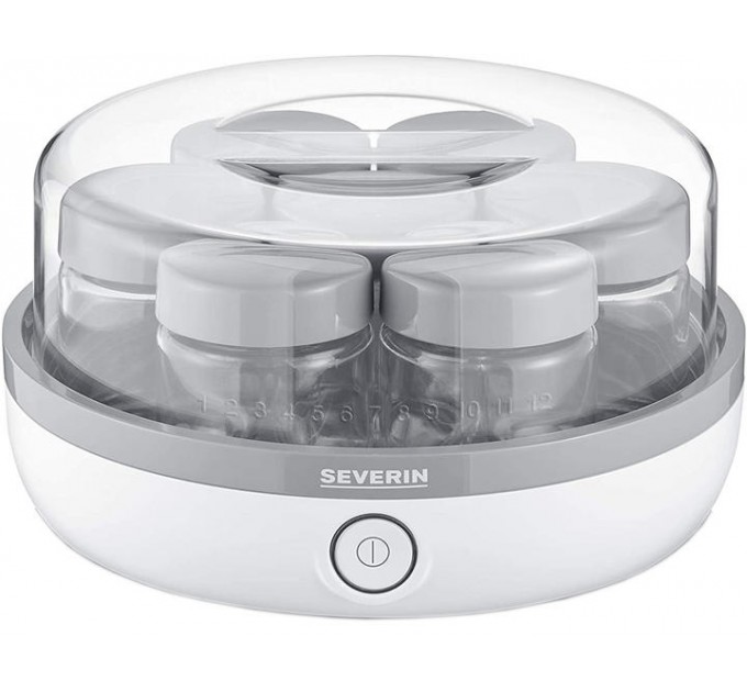 Йогуртниця Severin 13Вт, пластик, біло-сірий