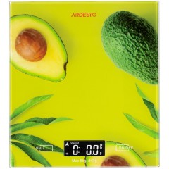 Весы ARDESTO кухонные Avocado, 5кг, AAAx2 в компл, стекло, многоцветный