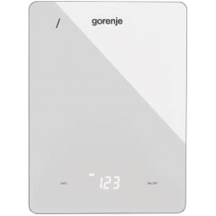 Ваги Gorenje кухонні, 10кг, AAAx3 в комплекті, дисплей, скло, білий