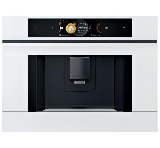 Кофемашина Bosch встраиваемая, 2.4л, зерно+мол., автомат.капуч, LED-дисплей, белый