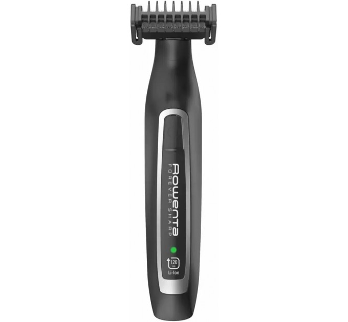 Тример Rowenta Forever Sharp, для бороди і вусів, мережа+акум., роторний мотор, насадок-3, сталь, чорний