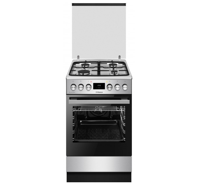Плита Hansa комбінована, 65л, 50x60см, дисплей, конвекція, чавун, нерж