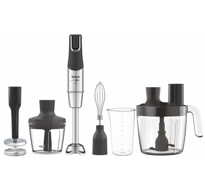 Блендер Tefal заглибний Infiny Force Pro, 1200Вт, 9в1, чаша-800мл, чопер-500мл, спіралайзер, турборежим, чорний