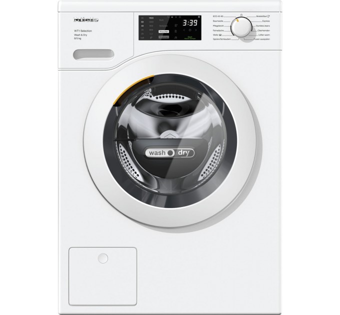 Стирально-сушильная машина Miele WTD 163 WCS фронтальная, 8(5)кг, 1500, A, 63.7см, дисплей, инвертор, Wi-Fi, белый