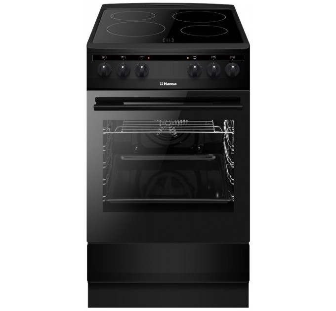 Плита Hansa электрическая стеклокерамическая, 50х60см, 65л, черный