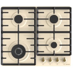 Варильна поверхня Gorenje газова, 60см, чавун, бежевий