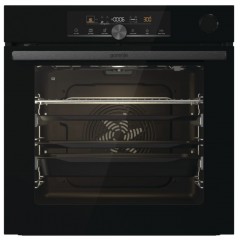 Духовой шкаф Gorenje электрический, 77л, A+, пар, дисплей, приготовление на разных уровнях, пиролиз, черный