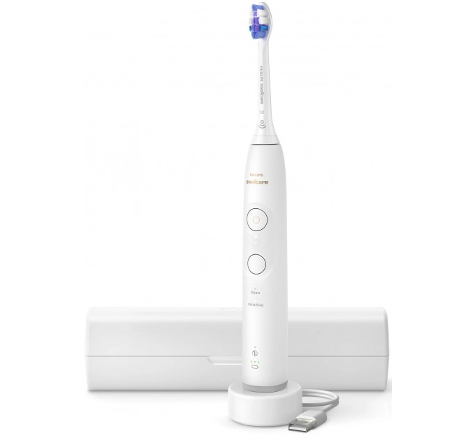 Щітка зубна електр. Philips, Sonicare 6100 Series, 62т. колив/хв, насадок-1, футляр, білий