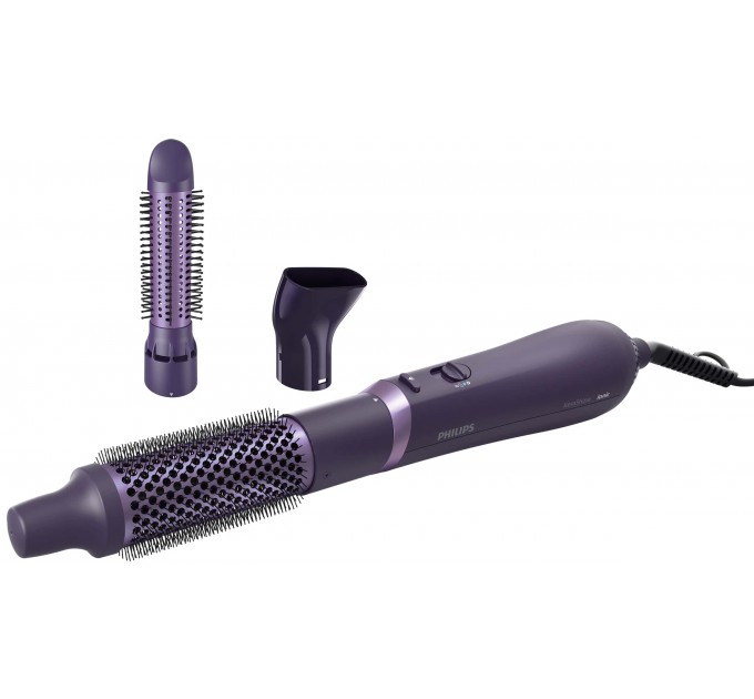 Фен-щітка Philips 3000 Series, 800Вт, іонізація, 3 насадки, фіолетовий