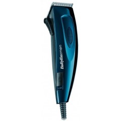 Машинка для стрижки Babyliss, от сети, насадок-8, сталь, синий