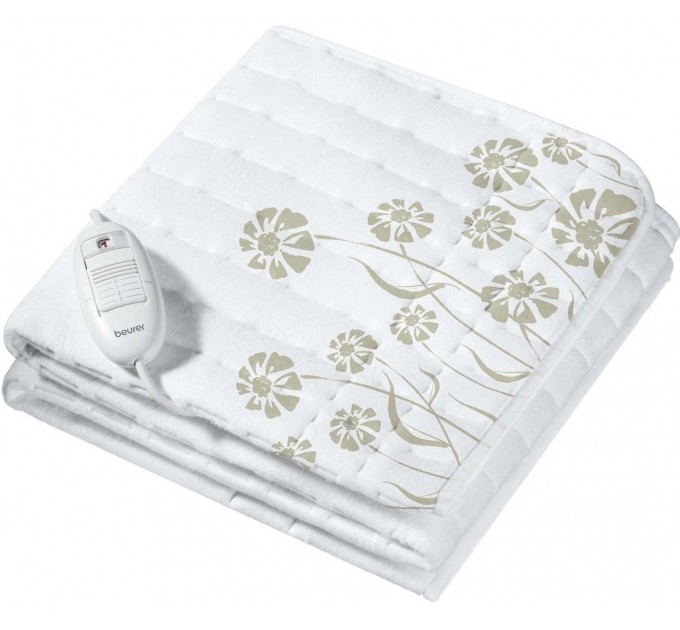 Електропростирадло Beurer, від мережі, 150х80см, 60Вт, 3 режими, фліс, білий