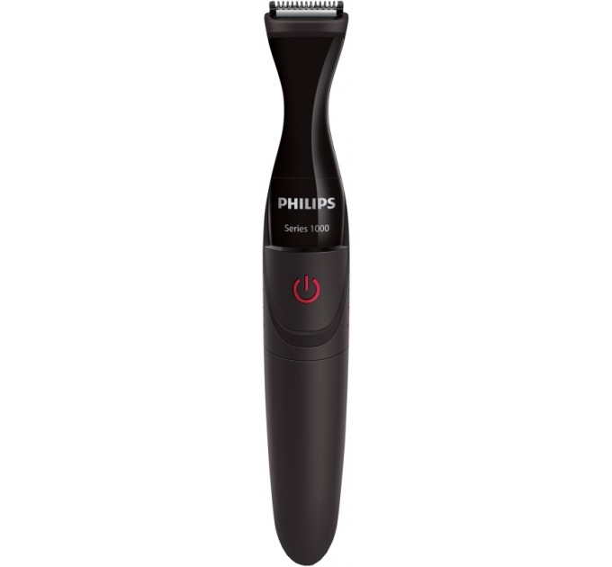 Тример Philips Multigroom series 1000, для бороди і вусів, 1хАА, насадок-4, сталь, чорний