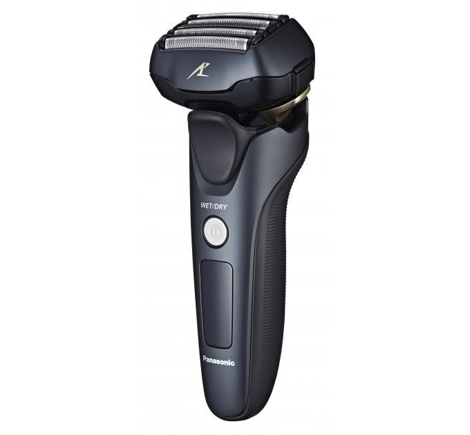 Бритва електр. Panasonic сіткова, бритв.головок-5, Li-Ion, сух.+волог., тример, док-станція , чорно-синій
