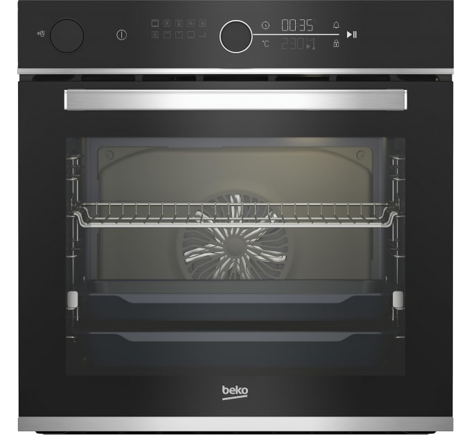 Духова шафа Beko електрична, 72л, A+, дисплей, конвекція, пара, телескопічні направляючі, нерж.