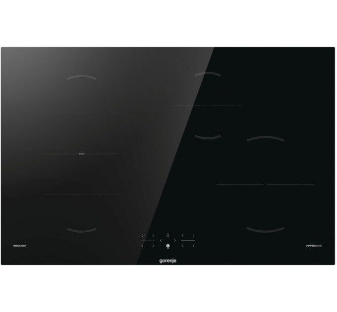 Варильна поверхня Gorenje індукційна, 80см, PowerBoost, TouchControl, поєднання конфорок, чорний