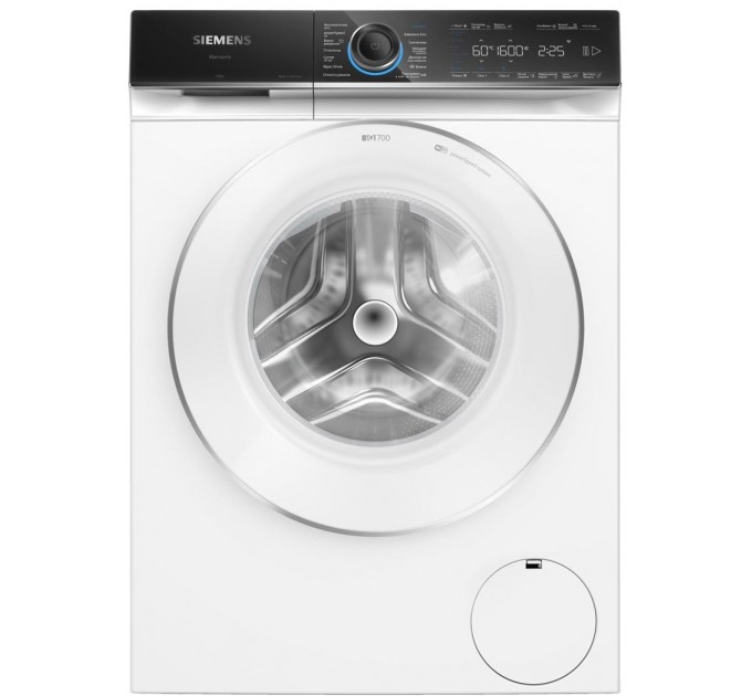Пральна машина Siemens фронтальна, 10кг, 1600, A+++, 60см, дисплей, Home Connect, I-Dos, білий