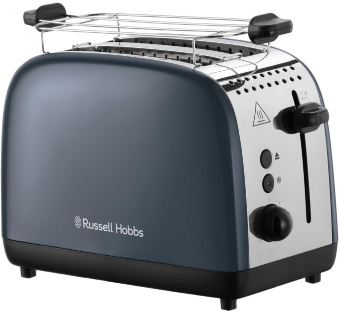 Тостер Russell Hobbs Colours Plus 1600Вт, подогрев, разморозка, металл, серый