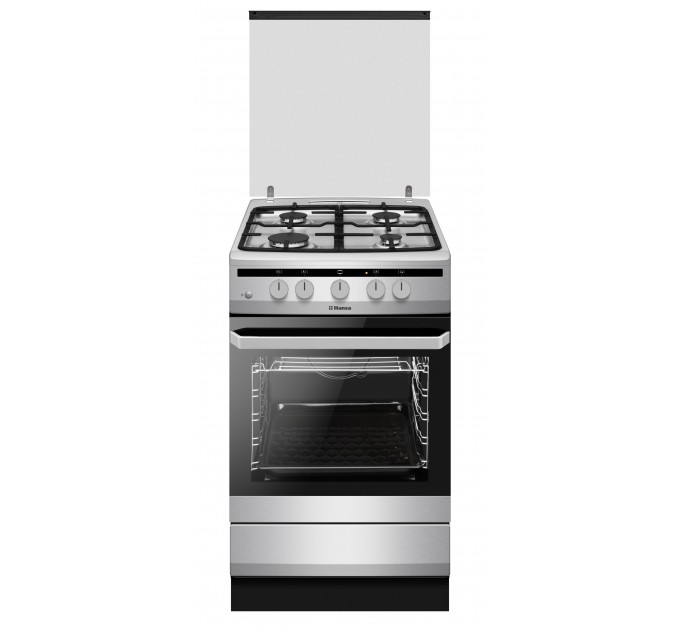 Плита Hansa газовая, 60л, 50x60см, чугун, нерж