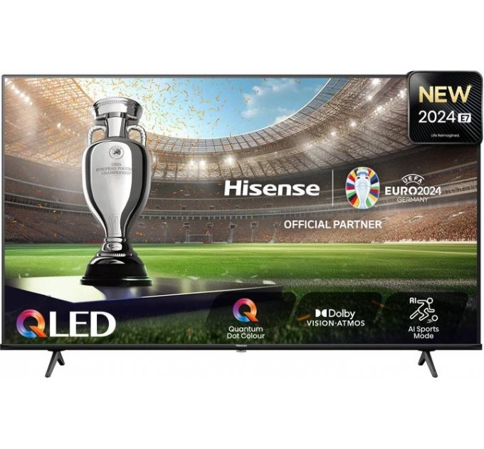 Телевизор 55" Hisense 55E7NQ (QLED, 4K Ultra HD, Smart TV, VIDAA, Dolby Vision)