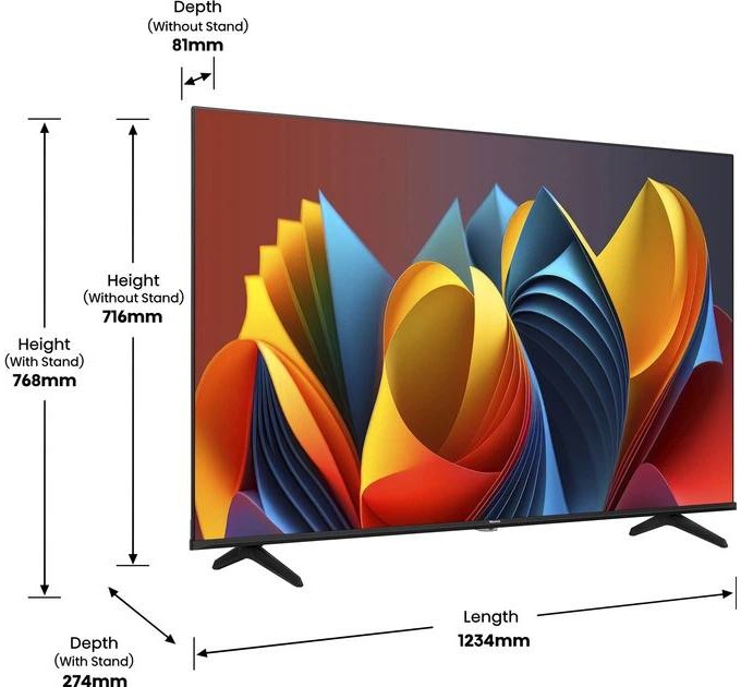 Телевизор 55" Hisense 55E7NQ (QLED, 4K Ultra HD, Smart TV, VIDAA, Dolby Vision)