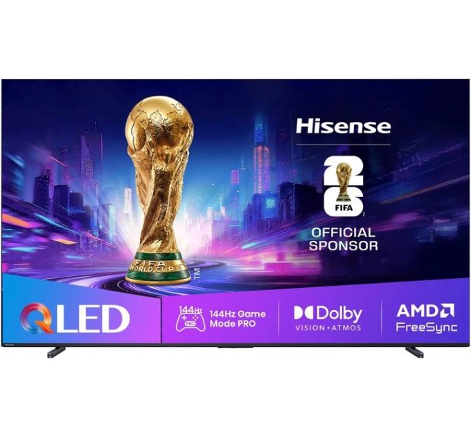 Телевізор 100" Hisense 100E7Q PRO (QLED, Mini-LED, 144Hz, Google TV, HDMI 2.1)