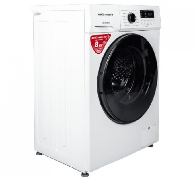 Пральна машина Grunhelm GWS-FN812D1WB-ST (8 кг, Інвертор, Пара)