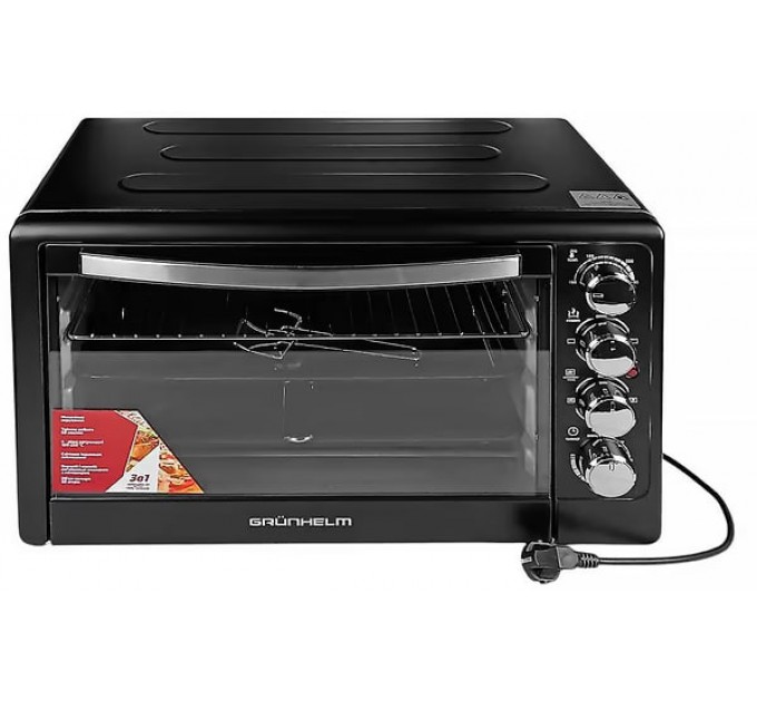 Піч електрична Grunhelm GN50ARC (50 л, Конвекція, Гриль, Рожен)