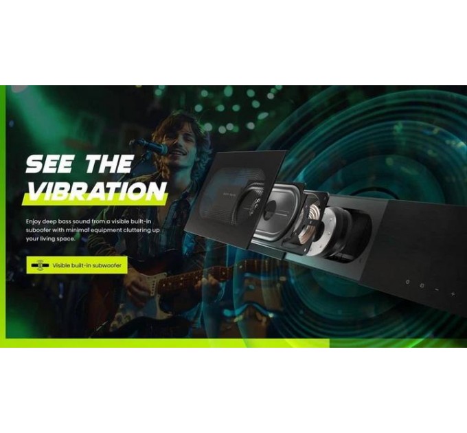 Саундбар Hisense HS2000 (2.1 CH, вбудований сабвуфер, Bluetooth, HDMI ARC)