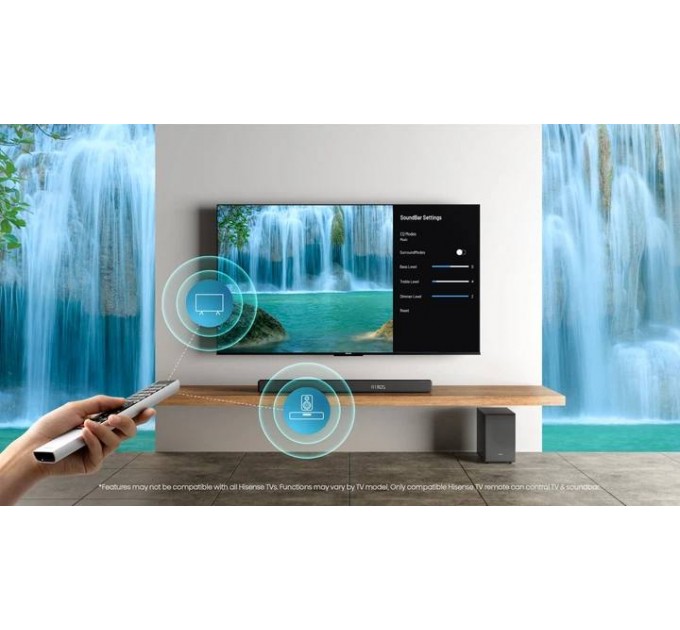 Саундбар 3.1.2 Hisense AX3120G (360 Вт, Dolby Atmos, Бездротовий сабвуфер, Bluetooth)