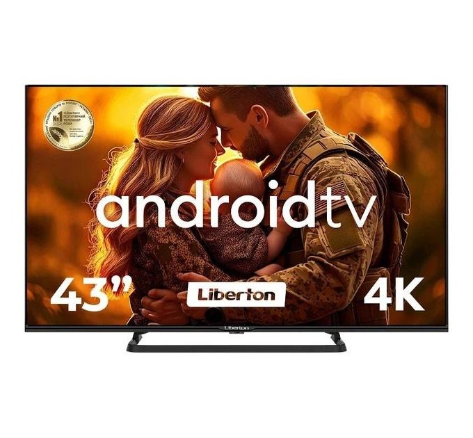 Телевізор 43" Liberton LTV-43U01AT (4K Ultra HD, Android TV, HDR, Smart TV, Wi-Fi)