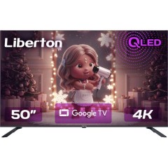 Телевізор 50" Liberton LTV-50Q02GT (QLED, 4K Ultra HD, Google TV, Smart TV, Wi-Fi)