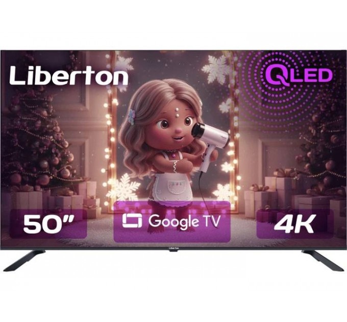 Телевізор 50" Liberton LTV-50Q02GT (QLED, 4K Ultra HD, Google TV, Smart TV, Wi-Fi) Телевізор 50" Liberton LTV-50Q02GT (QLED, 4K Ultra HD, Google TV, Smart TV, Wi-Fi)
