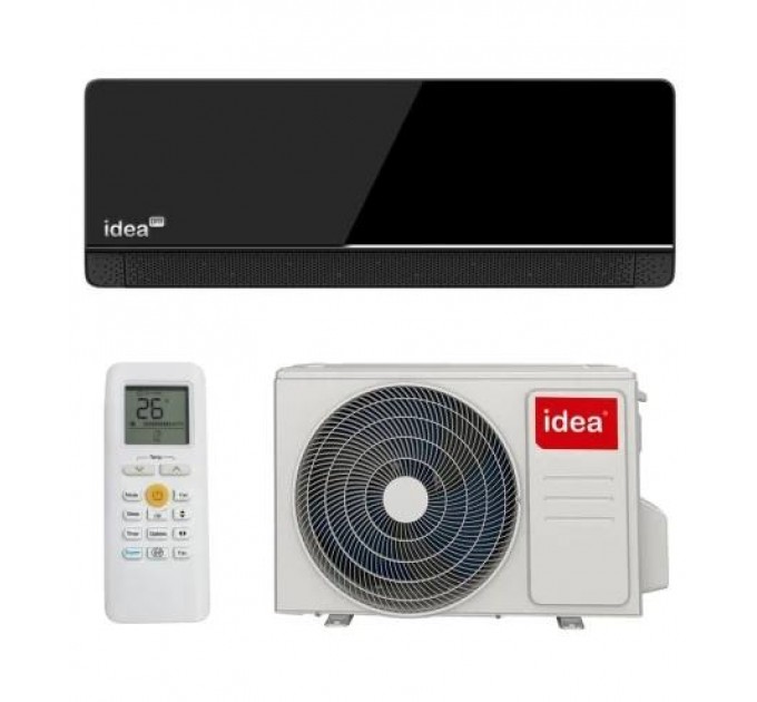 Кондиціонер Idea IPA-12HRM-FN8 Black (Inverter, R32, Чорне дзеркало, до 35 м²)