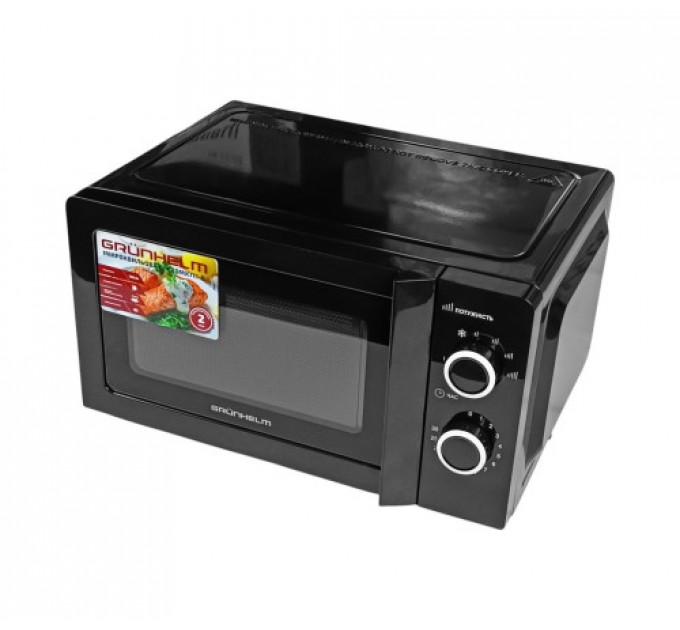Мікрохвильова піч Grunhelm 20MX711-B, 20 л, чорна